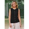 imageArachampCloz Womens Wool Blend Non See Through Button Down Business Casual Tank Tops 2026Black