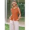 imageArachampCloz Womens Wool Blend Non See Through Button Down Business Casual Tank Tops 2026Dark Orange
