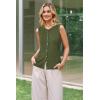 imageArachampCloz Womens Wool Blend Non See Through Button Down Business Casual Tank Tops 2026Olive Green