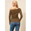 imageArachampCloz Womens Wool Blend Off The Shoulder Sweaters Ruched Slim Fit Date Top 2026Brown
