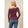 imageArachampCloz Womens Wool Blend Off The Shoulder Sweaters Ruched Slim Fit Date Top 2026Dark Red