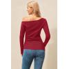 imageArachampCloz Womens Wool Blend Off The Shoulder Sweaters Ruched Slim Fit Date Top 2026Red