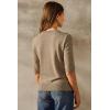 imageArachampCloz Womens Wool Blend Old Money Cable Knit Elbow Sleeve Sweaters 2025Light Browncable