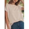 imageArachampCloz Womens Wool Blend Short Sleeve Oversized Sweater Business Casual Tops 2026Apricot