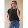 imageArachampCloz Womens Wool Blend Short Sleeve Oversized Sweater Business Casual Tops 2026Black