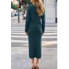 imageArachampCloz Womens Wool Blend Sweater 2 Piece Sets Business Lounge Long Sleeve Top Midi Dress OutfitsBluish Green