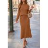 imageArachampCloz Womens Wool Blend Sweater 2 Piece Sets Business Lounge Long Sleeve Top Midi Dress OutfitsCaramel