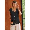 imageArachampCloz Womens Wool Blend Sweater Vest V Neck Button Down Cardigan Business Casual Tops 2026Black