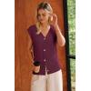 imageArachampCloz Womens Wool Blend Sweater Vest V Neck Button Down Cardigan Business Casual Tops 2026Wine