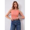 imageArachampCloz Womens Wool Blend Sweaters Non See Through AllSeason Business Casual Tank 2026Coral Orange