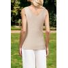 imageArachampCloz Womens Wool Blend Sweaters Non See Through Double VNeck AllSeason Tank 2026Apricot