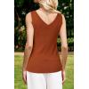 imageArachampCloz Womens Wool Blend Sweaters Non See Through Double VNeck AllSeason Tank 2026Caramel