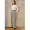 imageArachampCloz Womens WrinkleFree Pleated High Waisted Business Casual Wide Leg Dress Pants 2026Gray Mocha