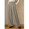 imageArachampCloz Womens WrinkleFree Pleated High Waisted Business Casual Wide Leg Dress Pants 2026Gray Mocha