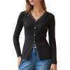 imageArachampCloz Womens 100 Cotton Lace Button Going Out Slim Fitted Cardigan Sweater 2026Black