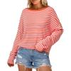 imageArachampCloz Womens Linen Blend Beach Vacation Cover Up Summer Casual Oversized Off Shoulder Tops 2026Coral Pink