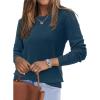 imageArachampCloz Womens Wool Blend Classic Crew Neck Casual Fall SweatersIndigo Blue