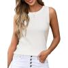 imageArachampCloz Womens Wool Blend Sweaters Non See Through AllSeason Business Casual Tank 2026Offwhite