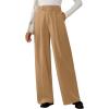 imageArachampCloz Womens WrinkleFree Pleated High Waisted Business Casual Wide Leg Dress Pants 2026Camel