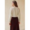 imageArachampCloz Womens 100 Cotton Bolero Shrug V Neck Cropped Cardigan Knit SweatersApricot