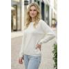 imageArachampCloz Womens 100 Cotton Sweaters Spring Summer Casual Relaxed Fit Cozy Sweatshirt Tops 2026Beige