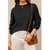 imageArachampCloz Womens 100 Cotton Sweaters Spring Summer Casual Relaxed Fit Cozy Sweatshirt Tops 2026Black