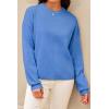 imageArachampCloz Womens 100 Cotton Sweaters Spring Summer Casual Relaxed Fit Cozy Sweatshirt Tops 2026Blue