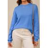imageArachampCloz Womens 100 Cotton Sweaters Spring Summer Casual Relaxed Fit Cozy Sweatshirt Tops 2026Blue