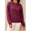 imageArachampCloz Womens 100 Cotton Sweaters Spring Summer Casual Relaxed Fit Cozy Sweatshirt Tops 2026Burgundy