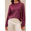 imageArachampCloz Womens 100 Cotton Sweaters Spring Summer Casual Relaxed Fit Cozy Sweatshirt Tops 2026Burgundy