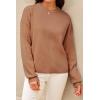 imageArachampCloz Womens 100 Cotton Sweaters Spring Summer Casual Relaxed Fit Cozy Sweatshirt Tops 2026Caramel