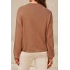 imageArachampCloz Womens 100 Cotton Sweaters Spring Summer Casual Relaxed Fit Cozy Sweatshirt Tops 2026Caramel