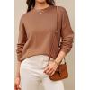 imageArachampCloz Womens 100 Cotton Sweaters Spring Summer Casual Relaxed Fit Cozy Sweatshirt Tops 2026Caramel