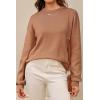 imageArachampCloz Womens 100 Cotton Sweaters Spring Summer Casual Relaxed Fit Cozy Sweatshirt Tops 2026Caramel