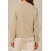 imageArachampCloz Womens 100 Cotton Sweaters Spring Summer Casual Relaxed Fit Cozy Sweatshirt Tops 2026Khaki