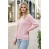 imageArachampCloz Womens 100 Cotton Sweaters Spring Summer Casual Relaxed Fit Cozy Sweatshirt Tops 2026Light Pink