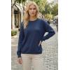 imageArachampCloz Womens 100 Cotton Sweaters Spring Summer Casual Relaxed Fit Cozy Sweatshirt Tops 2026Navy
