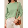 imageArachampCloz Womens 100 Cotton Sweaters Spring Summer Casual Relaxed Fit Cozy Sweatshirt Tops 2026Sage Green