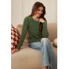 imageArachampCloz Womens Cable Knit Fall Soft Lightweight Sweater Cardigans 2025Army Green