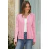 imageArachampCloz Womens Cable Knit Fall Soft Lightweight Sweater Cardigans 2025Pink