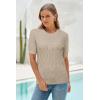 imageArachampCloz Womens Cotton Blend Breathable Crochet Summer Tops 2025Apricot