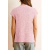 imageArachampCloz Womens Cotton Blend Cap Sleeve Side Slit Sweater Vest Fall Casual Tops 2025Light Pink