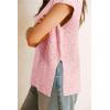 imageArachampCloz Womens Cotton Blend Cap Sleeve Side Slit Sweater Vest Fall Casual Tops 2025Light Pink