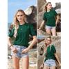 imageArachampCloz Womens Lightweight Blouse Short Sleeve Crew Neck Sweaters Business Dressy Casual Outfits Spring Summer Tops 2026Green