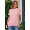 imageArachampCloz Womens Lightweight Wool Blend Short Sleeve Sweater Top Business CasualLight Pink