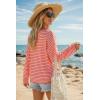 imageArachampCloz Womens Oversized Linen Blend Beach Vacation Cover Up Summer Casual Off Shoulder Tops 2026Coral Pink