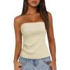 imageArachampCloz Womens Silk Blend Non See Through Non Slip Summer Spring Casual Tube Top 2026Beige Apricot