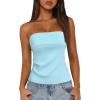 imageArachampCloz Womens Silk Blend Non See Through Non Slip Summer Spring Casual Tube Top 2026Light Blue