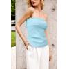 imageArachampCloz Womens Silk Blend Non See Through Non Slip Summer Spring Casual Tube Top 2026Light Blue