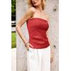 imageArachampCloz Womens Silk Blend Non See Through Non Slip Summer Spring Casual Tube Top 2026Red